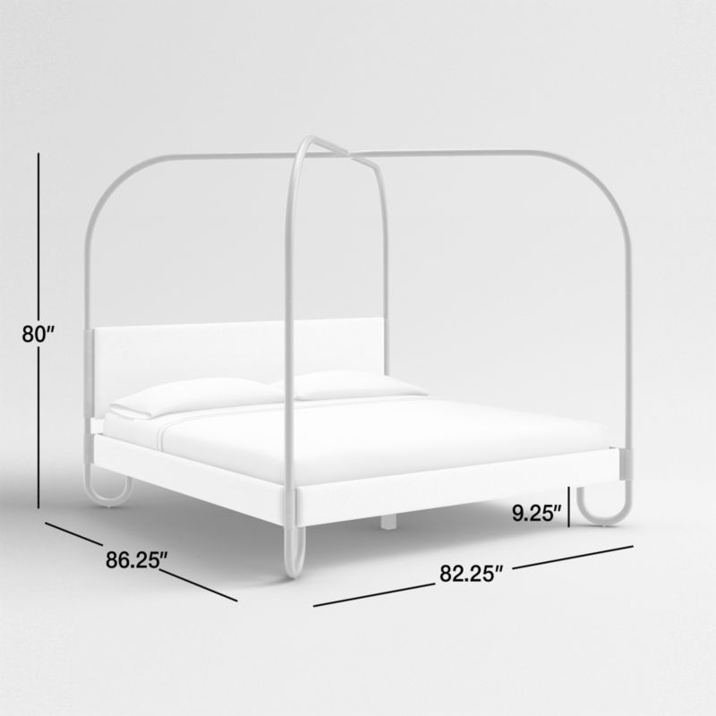 View Gracia King Upholstered Canopy Bed - image 2 of 12