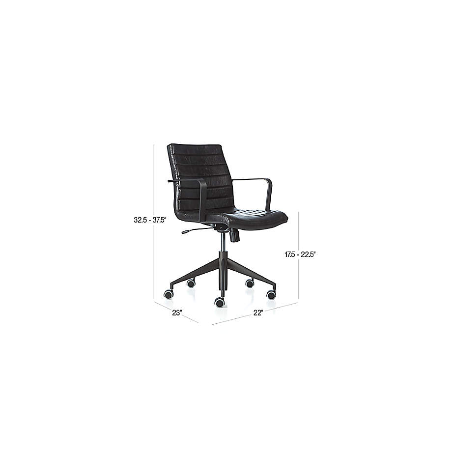 Graham Black Office Chair Reviews Crate Barrel