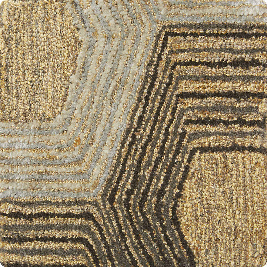 Gramercy Gold Hexagon Pattern Rug Swatch 12" sq. + Reviews Crate