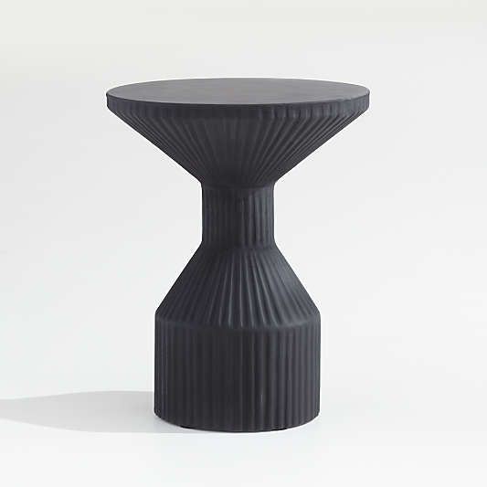 Granada Black Outdoor Garden Stool Side Table