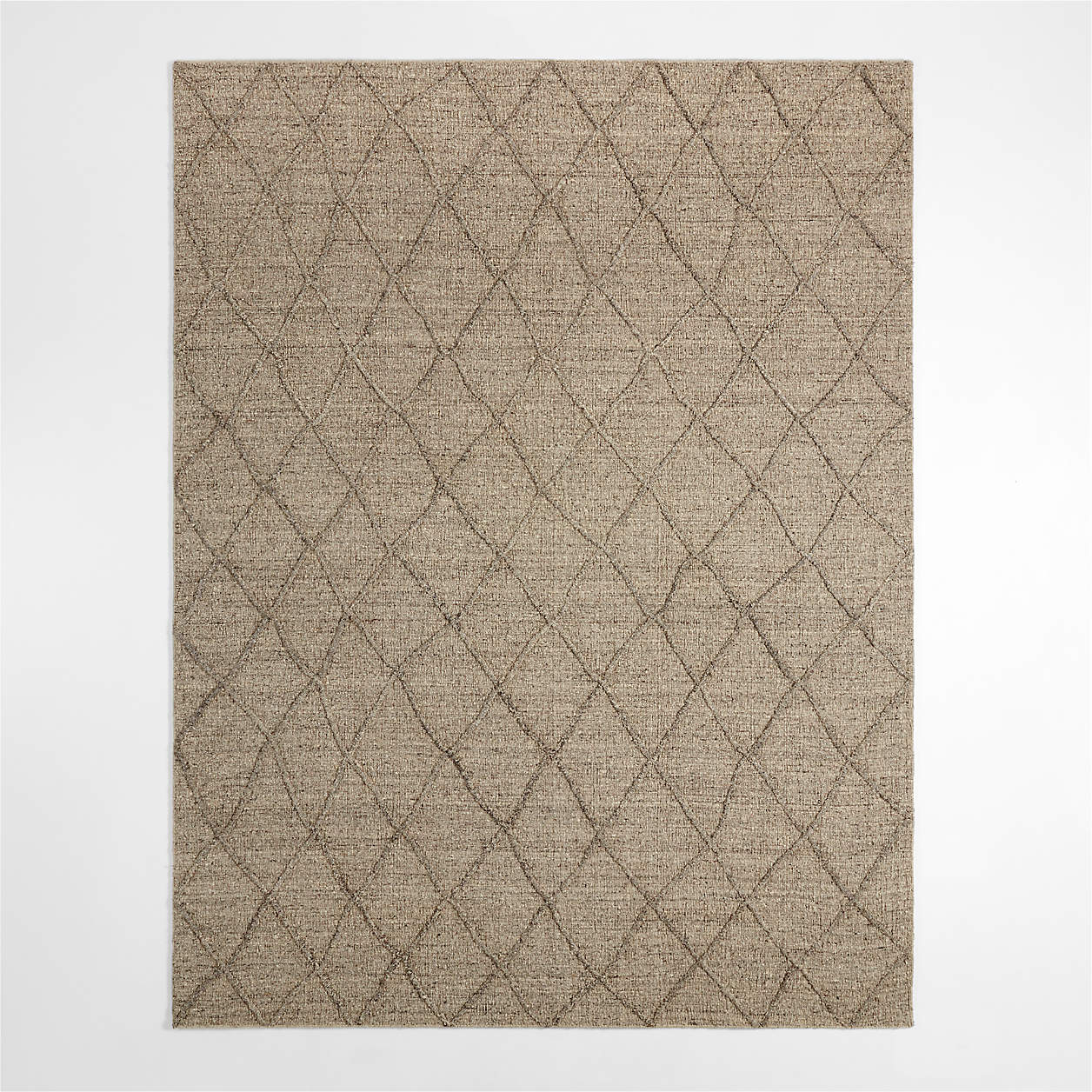 Granada Wool Handwoven Granite Grey Area Rug 6'x9' Crate & Barrel