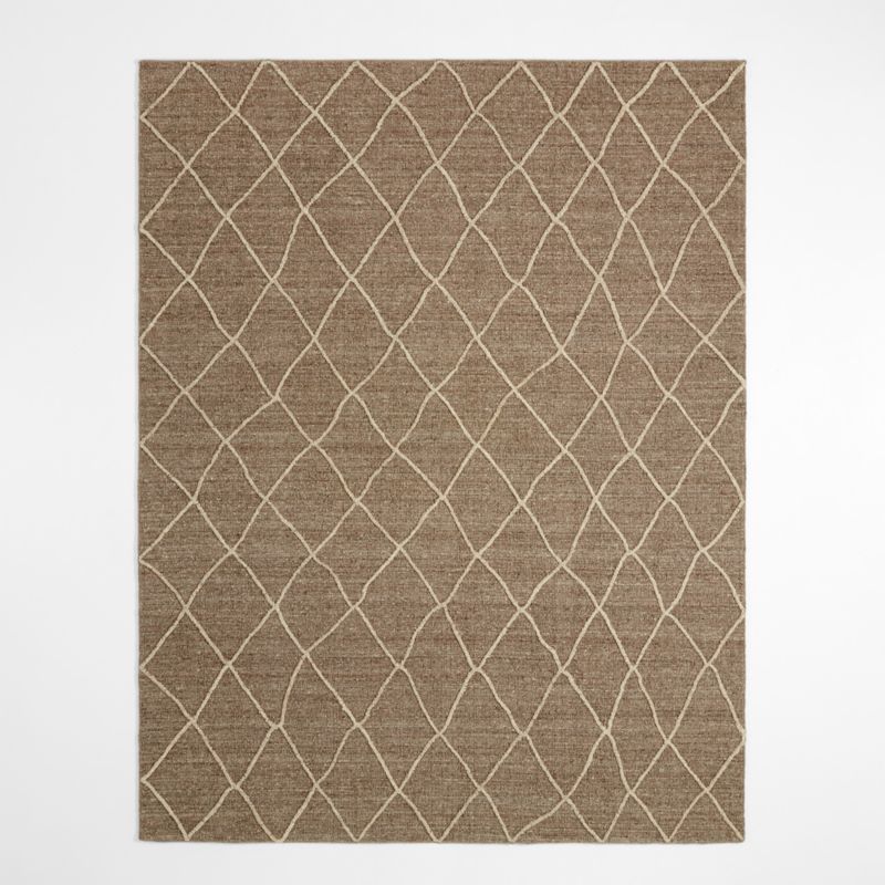 Granada Wool Handwoven Sandstone Brown Area Rug 6'x9' | Crate & Barrel