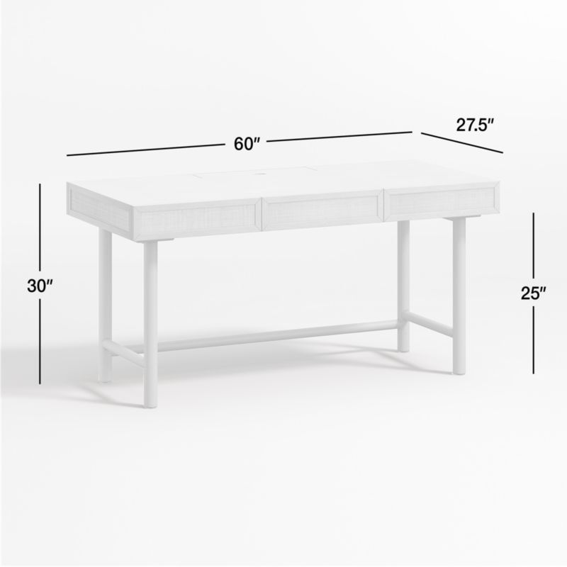 Emmer 60" Charcoal Oak Desk with Outlet