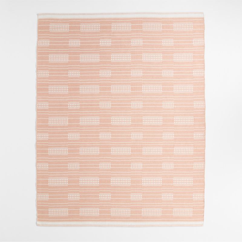 Graphic Stripe Elegant Pink Handwoven Flatweave Kids Performance Area Rug 5'x8' - image 0 of 4