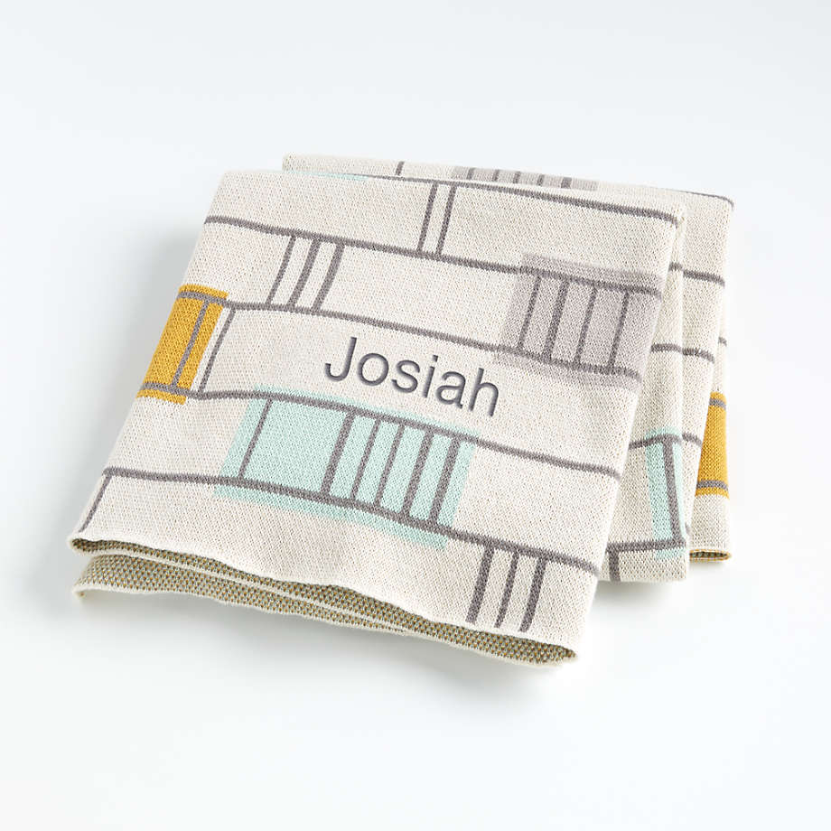 Mint Graphic Baby Stroller Blanket + Reviews Crate & Kids