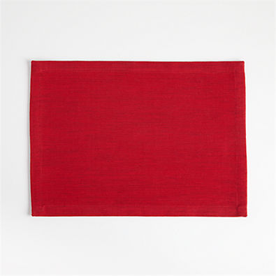 View Grasscloth Ruby Cotton Placemat details