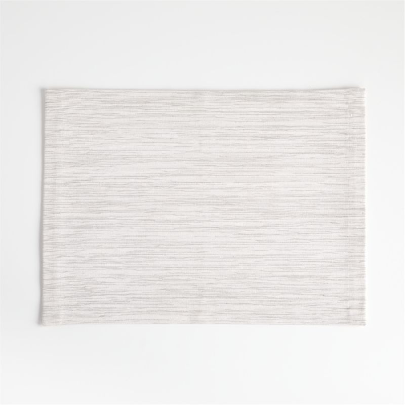 Grasscloth White Cotton Placemats, Set of 8