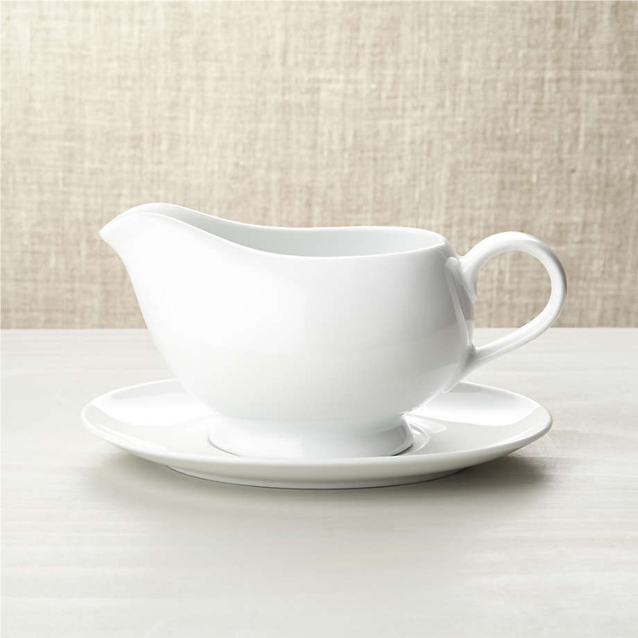 Aspen Gravy Boat with Saucer + Reviews | Crate & Barrel