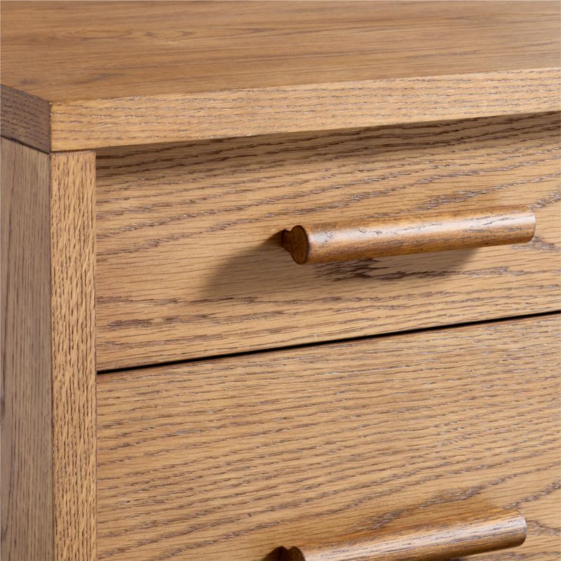 Grayson Medium Brown Oak Wood 3-Drawer Kids Desk - image 5 of 7