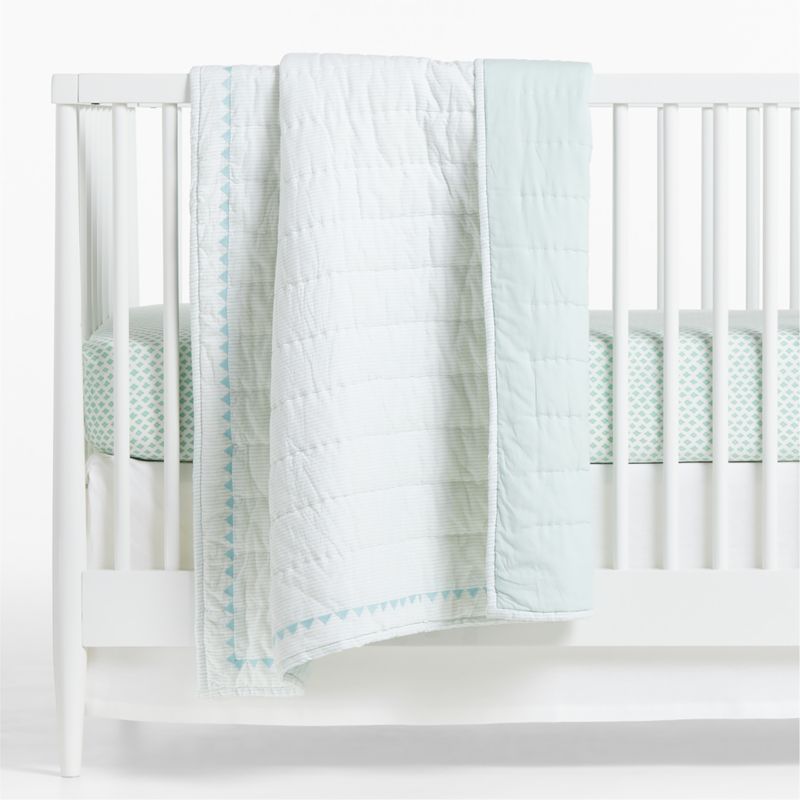 Light green crib sheet best sale