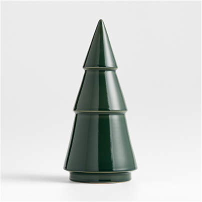 Green Ceramic Holiday Tree Large 15"