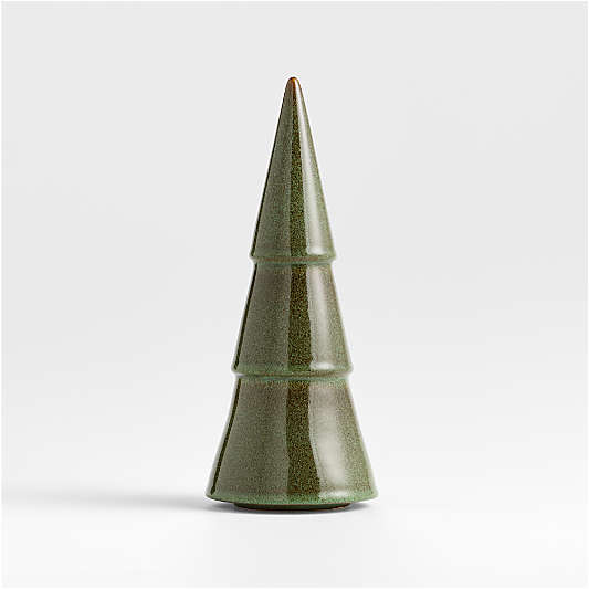 Green Ceramic Holiday Tree Medium 13"