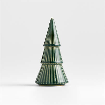 Green Ceramic Holiday Tree Small 9"
