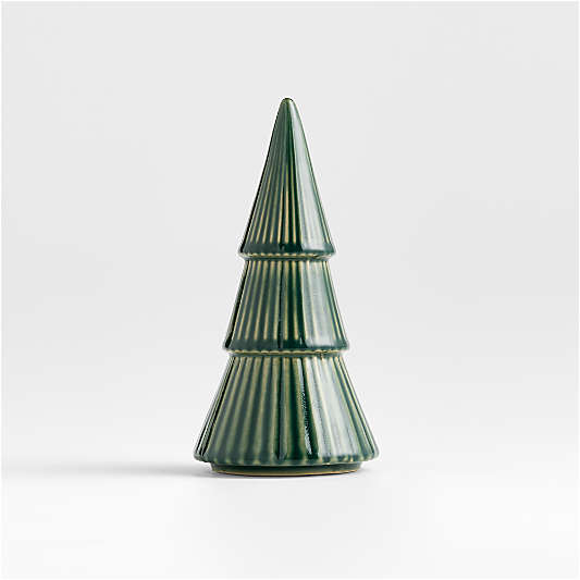 Green Ceramic Holiday Tree Small 9"