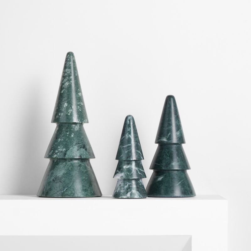 Small Green Marble Christmas Tree 7" - image 10 of 12