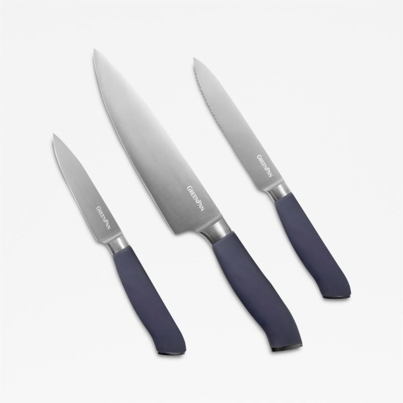 GreenPan 3-Piece Titanium Knife Set + Reviews | Crate & Barrel