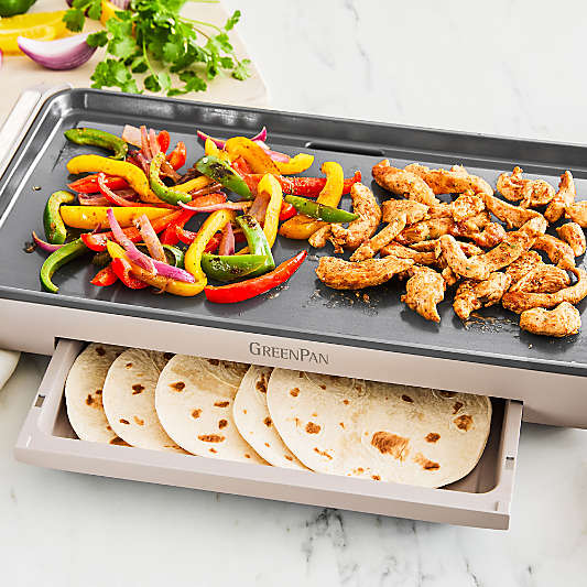 GreenPan™ Advanced Griddle with Warming Drawer in Clay