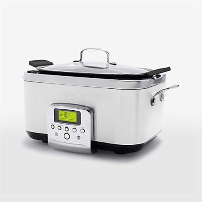 KitchenAid 6-Quart Slow Cooker with Solid Glass Lid, Stainless Steel