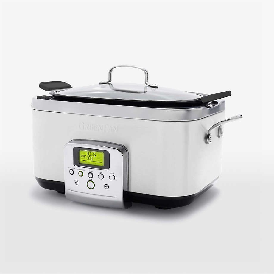 GreenPan Elite Cloud Cream Slow Cooker + Reviews | Crate & Barrel