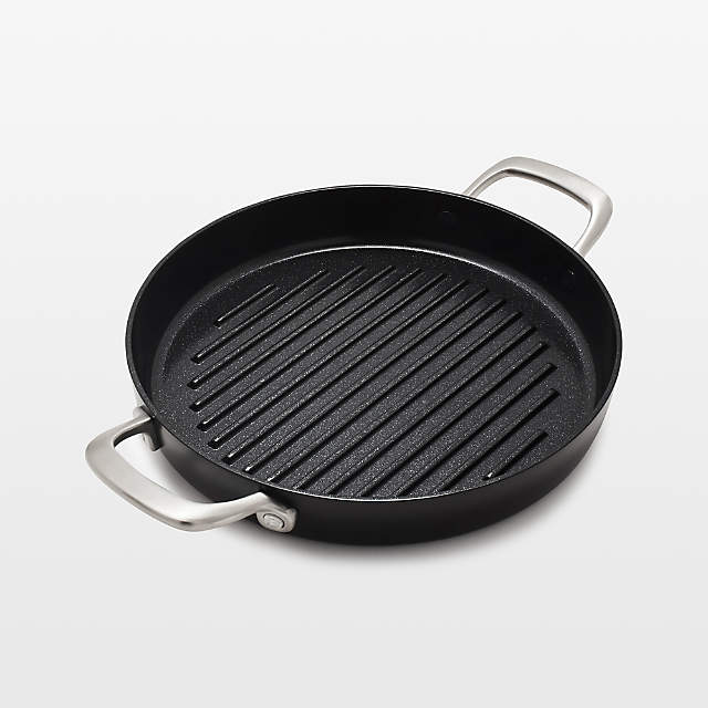 KitchenAid 3-Ply Base Stainless Steel 10.25 Nonstick Round Grill Pan