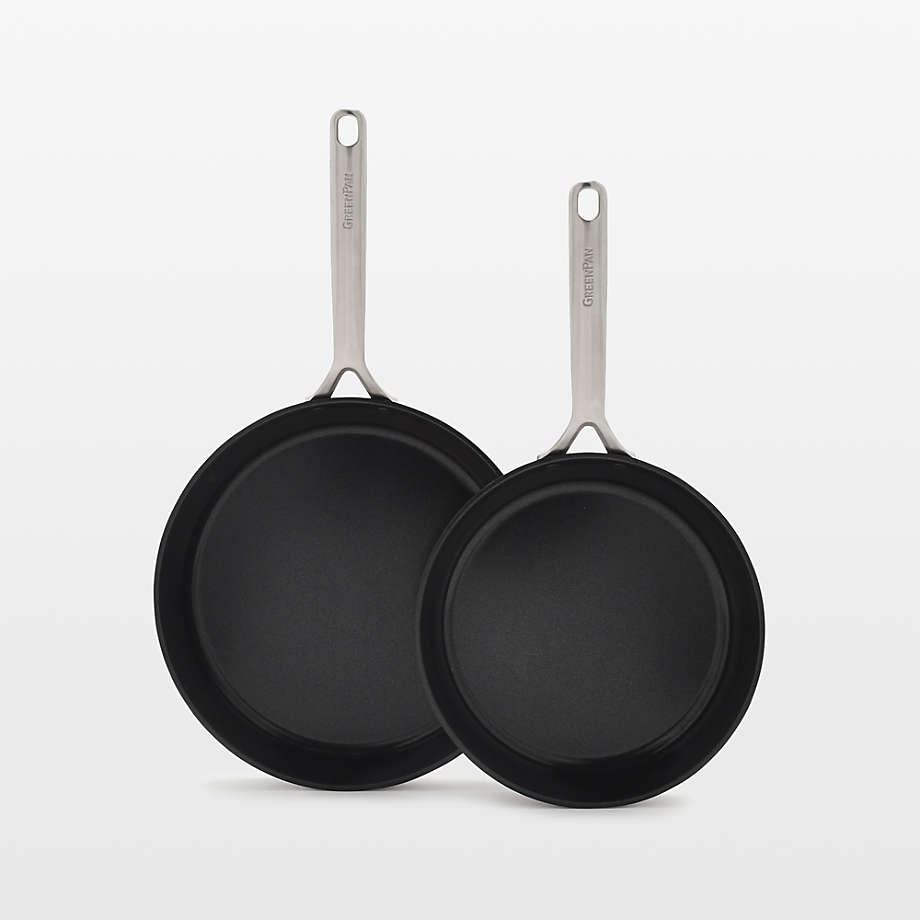GP5 Stainless Steel 10 and 12 Frypan Set, Mirror Handles
