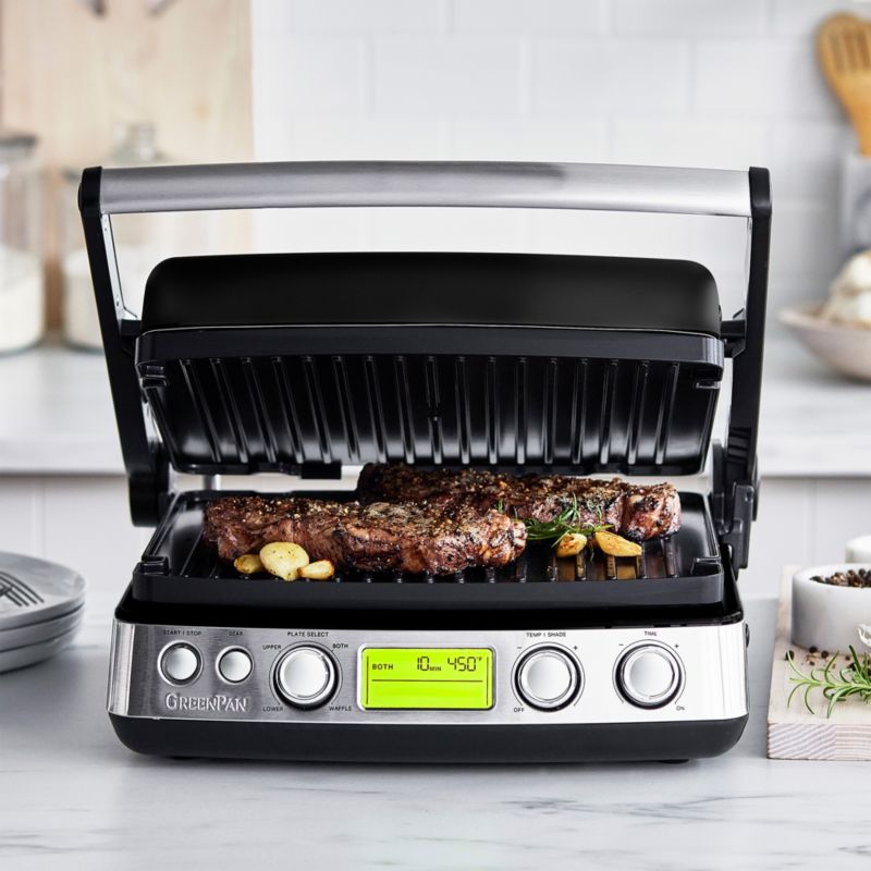 GreenPan Elite Black 7-in-1 Grill, Griddle and Waffle Maker + Reviews ...