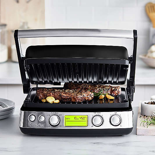 GreenPan Elite Black 7-in-1 Grill, Griddle and Waffle Maker