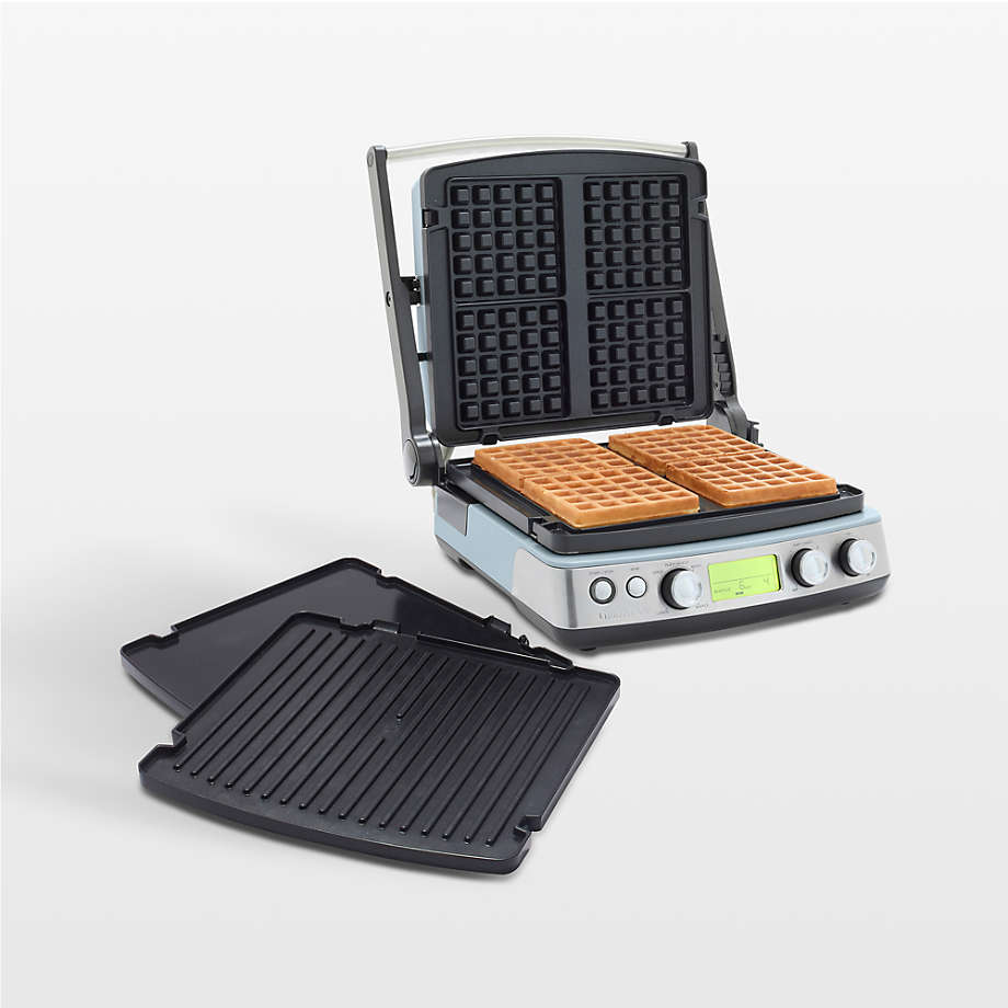 GreenPan Elite Blue Haze 7-in-1 Grill, Griddle and Waffle Maker + Reviews | Crate & Barrel