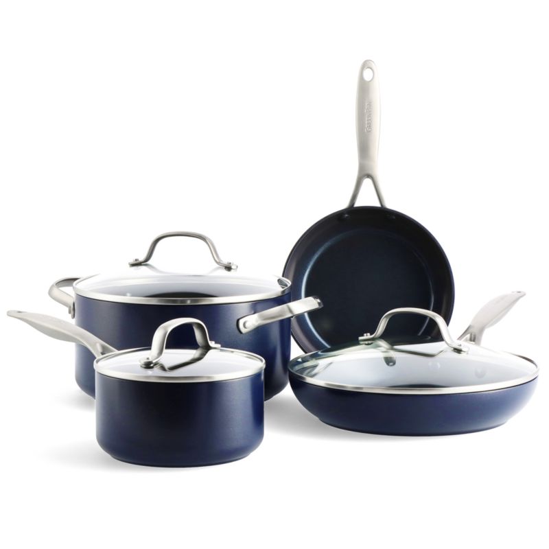 GreenPan ™ Performance Pro Midnight Blue 7-Piece Ceramic Non-Stick Cookware Set