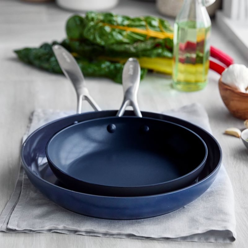 GreenPan ™ Valencia Pro Midnight Blue 2-Piece 10" and 12" Ceramic Non-Stick Frying Pan Set - image 6 of 12