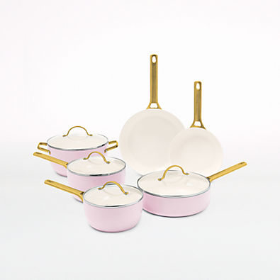 View GreenPan Padova Ceramic 10-Piece Blush Cookware Set details