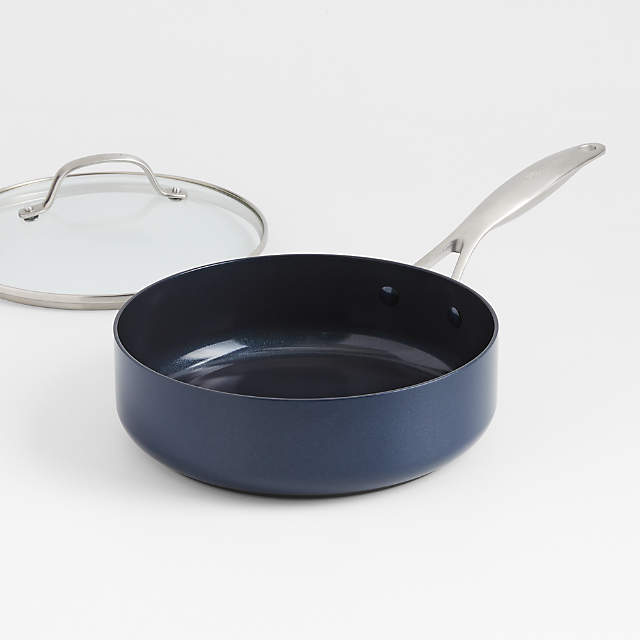 GreenPan Performance Pro Midnight Blue 3.25-Qt. Hard-Anodized Aluminum  Non-Stick Ceramic Sauté Pan with Lid + Reviews