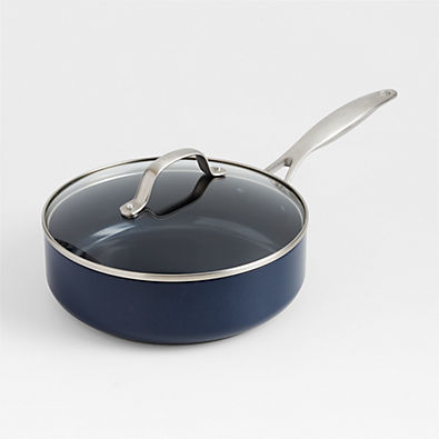 View GreenPan ™ Performance Pro Midnight Blue 3.25-Qt. Ceramic Non-Stick Sauté Pan with Lid details