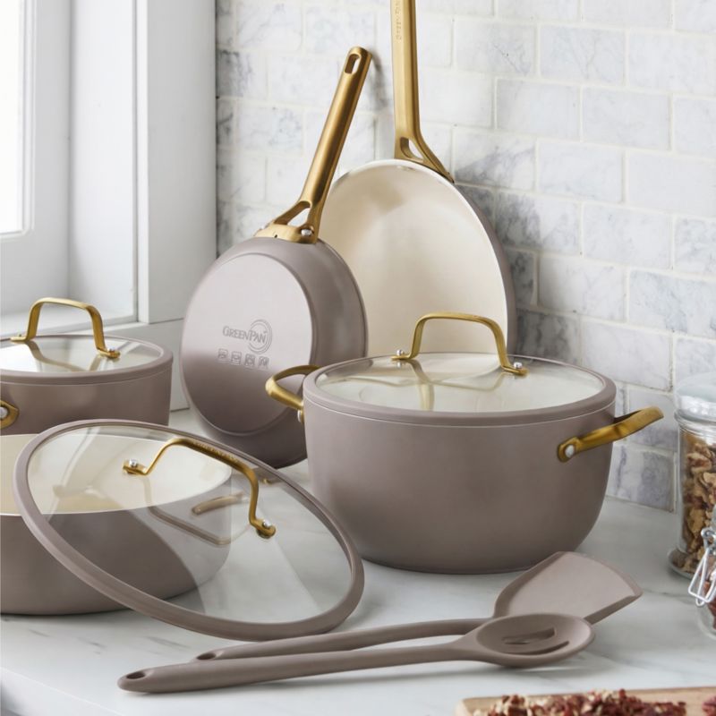 GreenPan™ Reserve Pro Latte 10-Piece Ceramic Nonstick Cookware Set - image 2 of 9