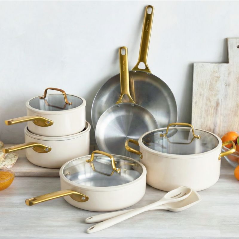 GreenPan™ Reserve Pro Cream 10-Piece Stainless Steel Cookware Set with Bonus Tools - image 8 of 10