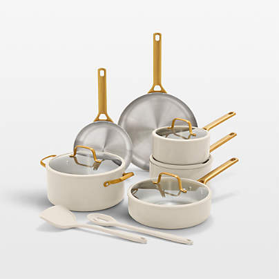 GreenPan™ Reserve Pro Cream 10-Piece Stainless Steel Cookware Set with Bonus Tools