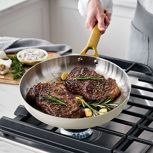 GreenPan™ Reserve Pro Cream Stainless Steel 10" and 12" Fry Pan Set