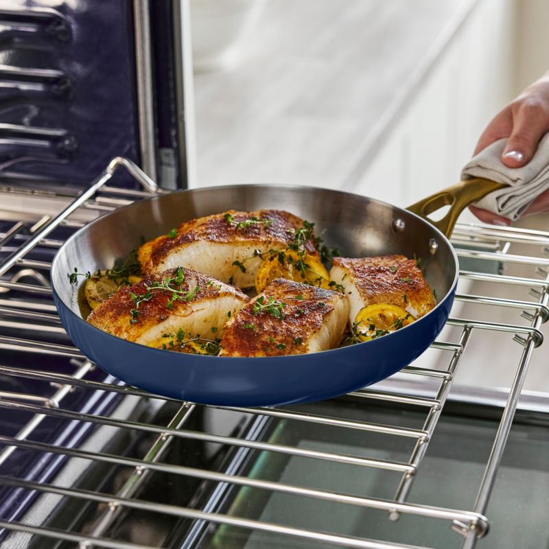 GreenPan™ Reserve Pro Oxford Blue 10-Piece Stainless Steel Cookware Set with Bonus Tools - image 3 of 10