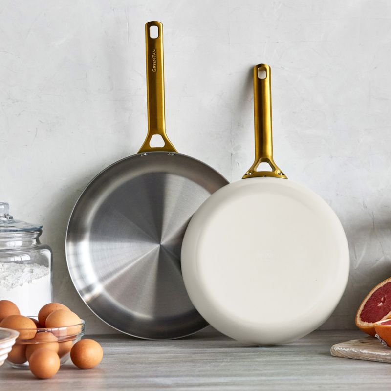 GreenPan™ Reserve Pro Cream Stainless Steel 10" and 12" Fry Pan Set - image 5 of 7
