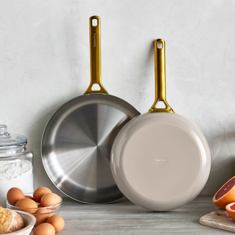 GreenPan™ Reserve Pro Macadamia Stainless Steel 10" and 12" Fry Pan Set - image 6 of 7
