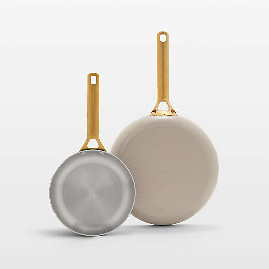GreenPan™ Reserve Pro Macadamia Stainless Steel 10" and 12" Fry Pan Set