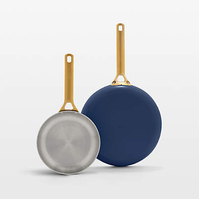 GreenPan™ Reserve Pro Oxford Blue Stainless Steel 10" and 12" Fry Pan Set