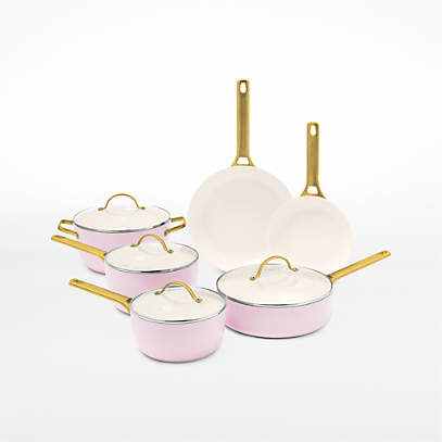 GreenPan Reserve Blush Pink 10-Piece Non-Stick Ceramic Cookware
