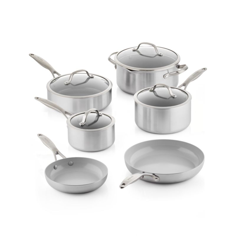 GreenPan ™ Venice Pro Stainless Steel 10-Piece Ceramic Non-Stick Cookware Set - image 15 of 13