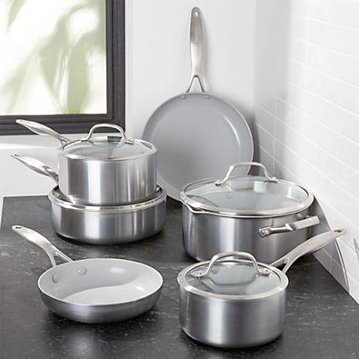 View GreenPan ™ Venice Pro Stainless Steel 10-Piece Ceramic Non-Stick Cookware Set details