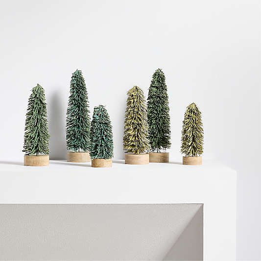 Green Paper Holiday Trees, Set of 6