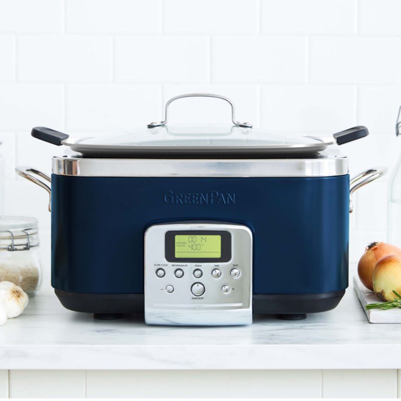 GreenPan Elite Oxford Blue Slow Cooker - image 2 of 10