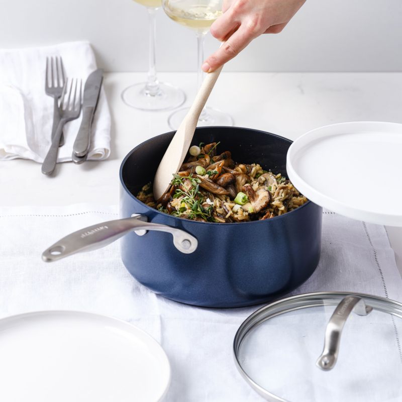 GreenPan Performance Pro Ceramic 3Qt. Midnight Blue Saucepan Crate