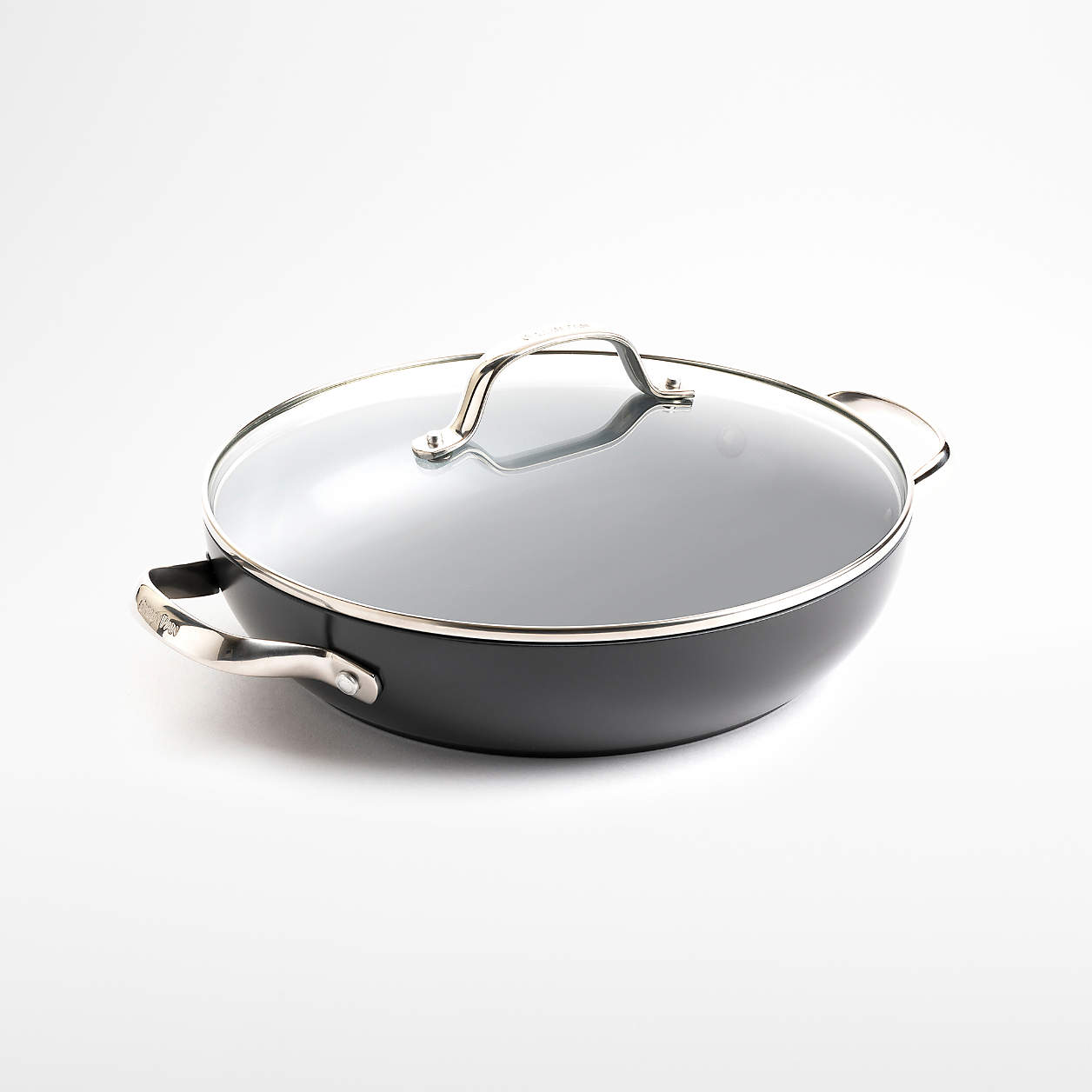 GreenPan Valencia Pro 11" Ceramic NonStick Everyday Pan with Lid + Reviews Crate & Barrel