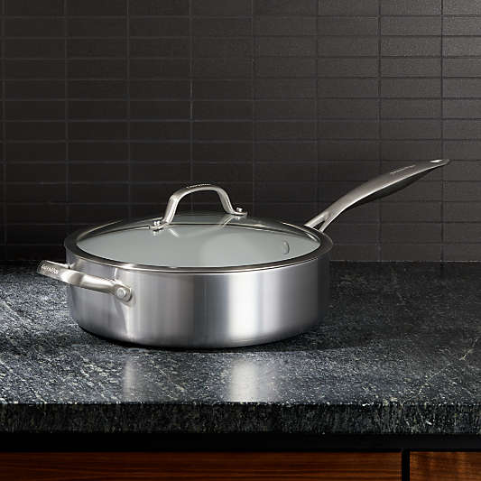 GreenPan ™ Venice Pro Grey 5-Qt. Ceramic Non-Stick Skillet with Lid